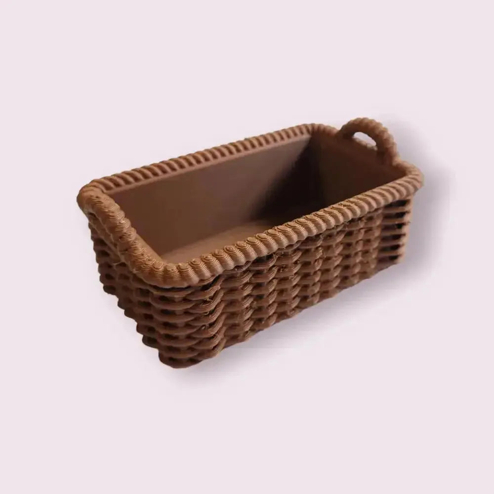 Empty brown woven style creel basket